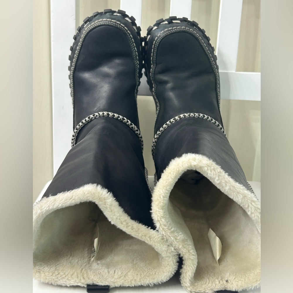 Nike Women Winter Boots Sz 6 ACG Puddle Proof Valenka Wool PullOn Moccasin Black - Picture 8 of 10